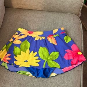 Colorful flower swimsuit skirt